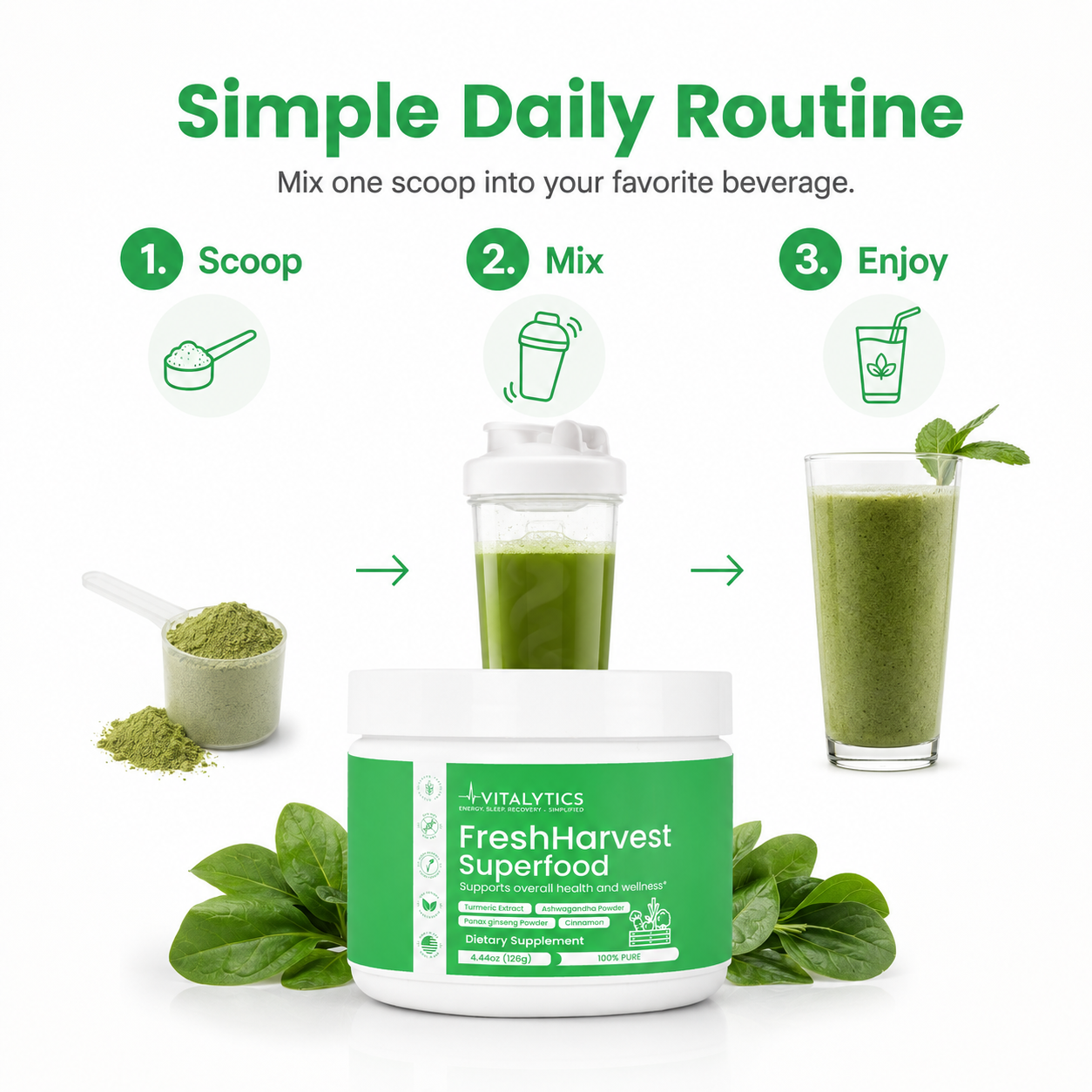 Vitalytics Fresh Harvest Superfood Powder