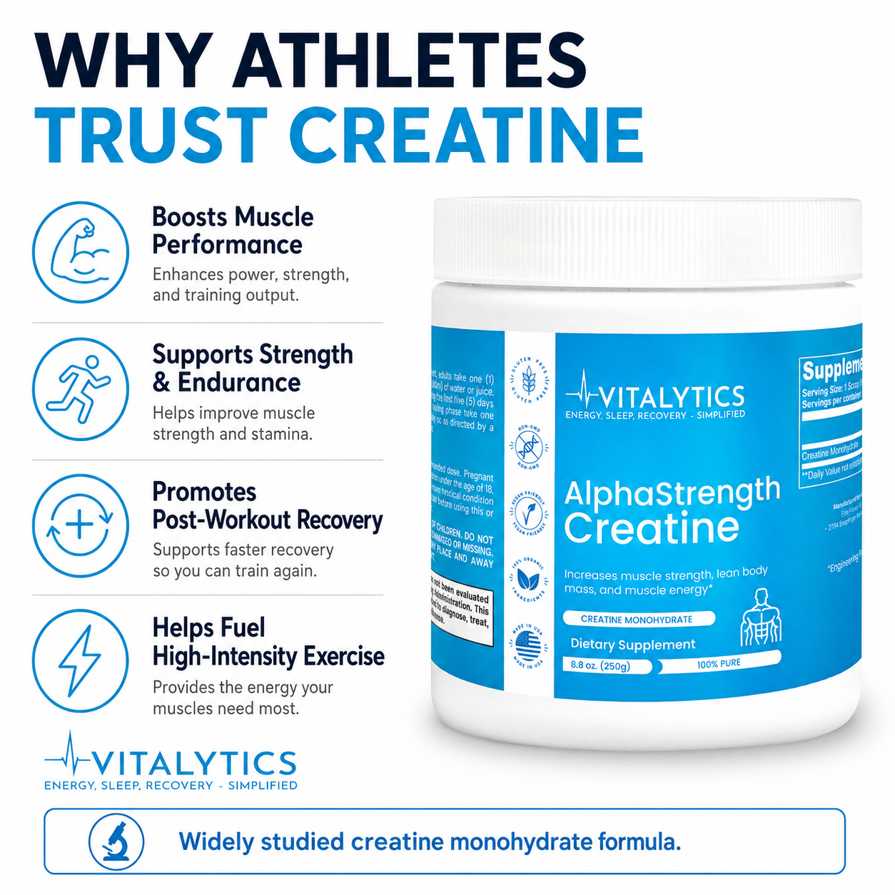 Vitalytics Creatine Monohydrate