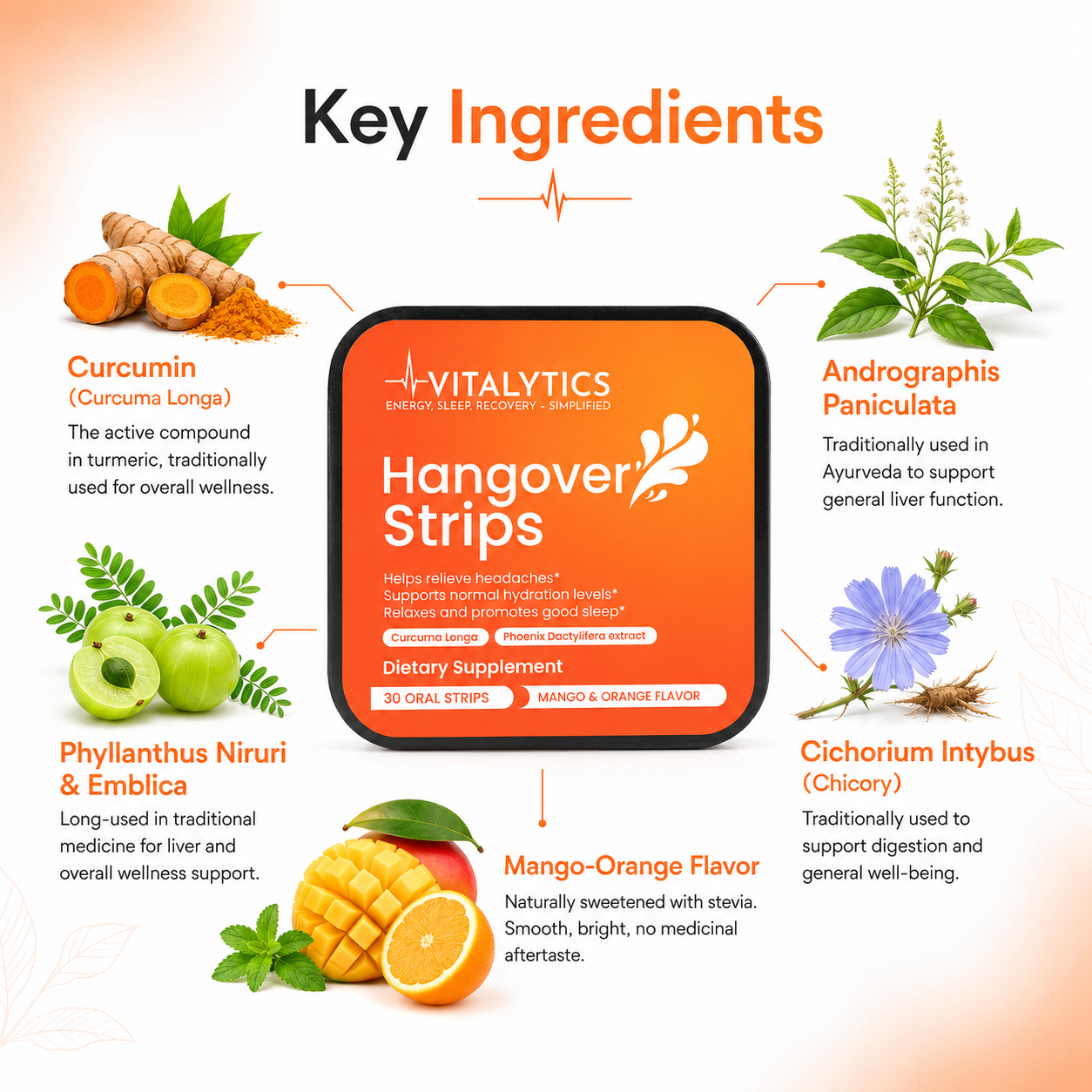 Vitalytics Hangover Strips