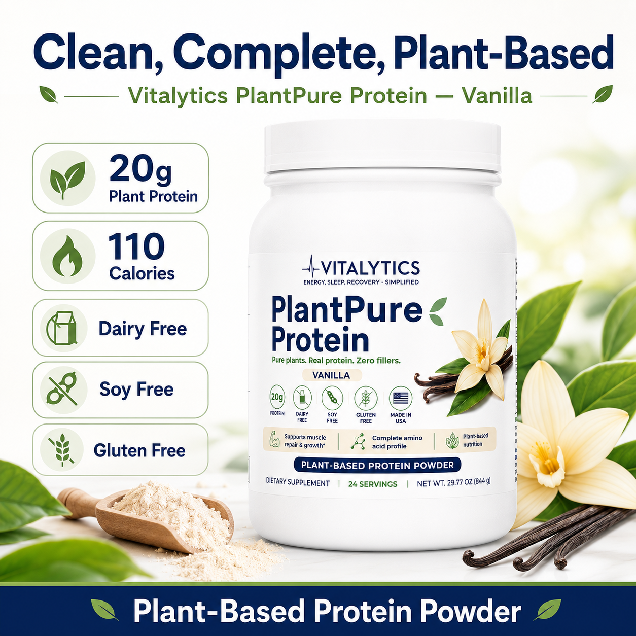 Vitalytics PlantPure Protein (Vanilla)
