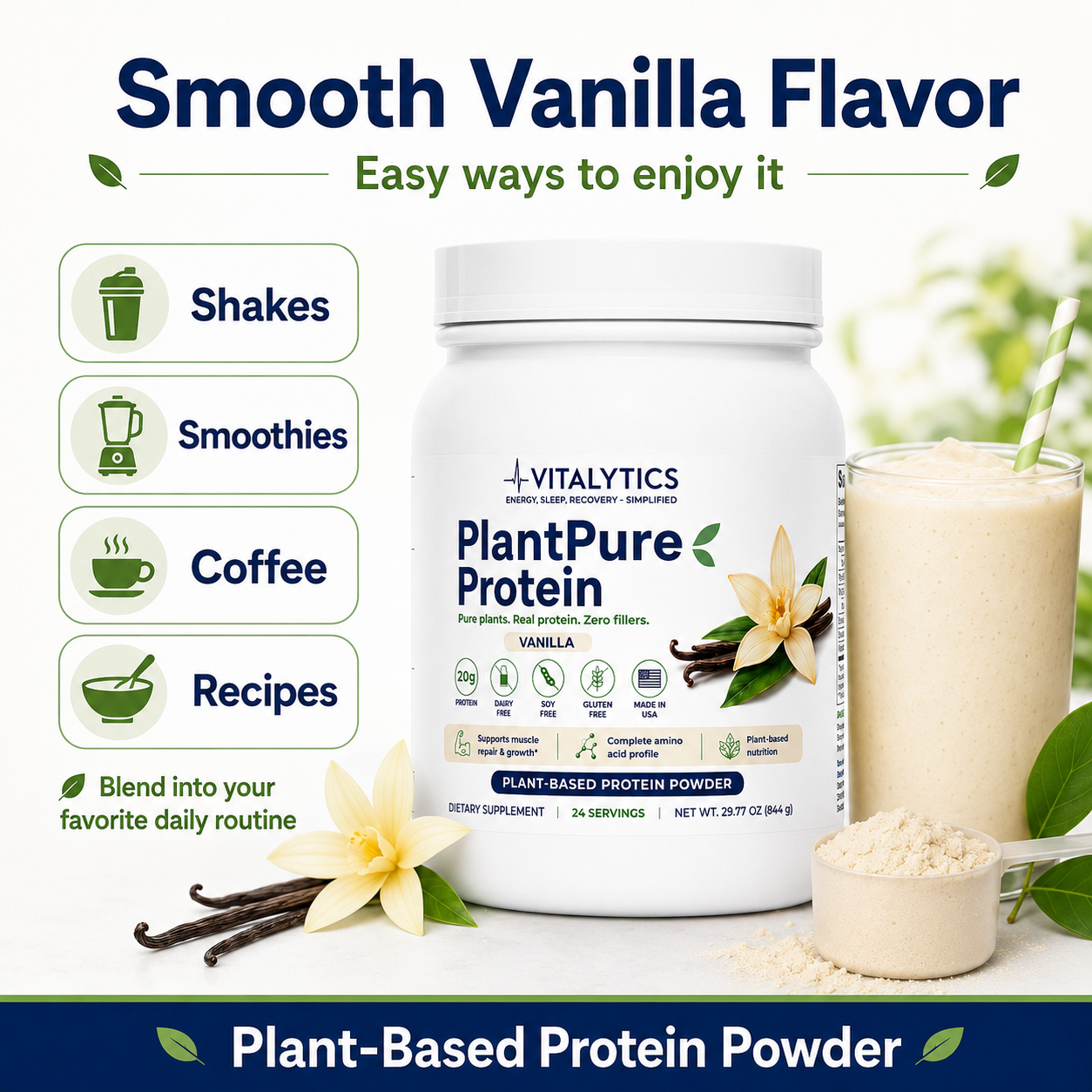 Vitalytics PlantPure Protein (Vanilla)