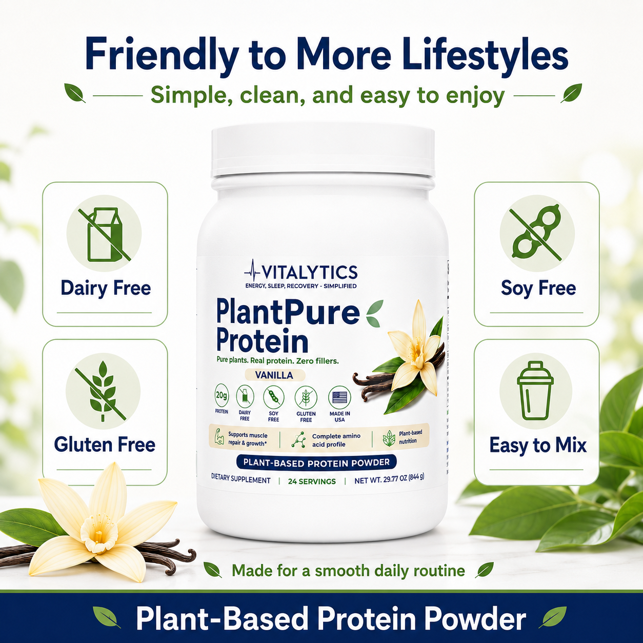 Vitalytics PlantPure Protein (Vanilla)
