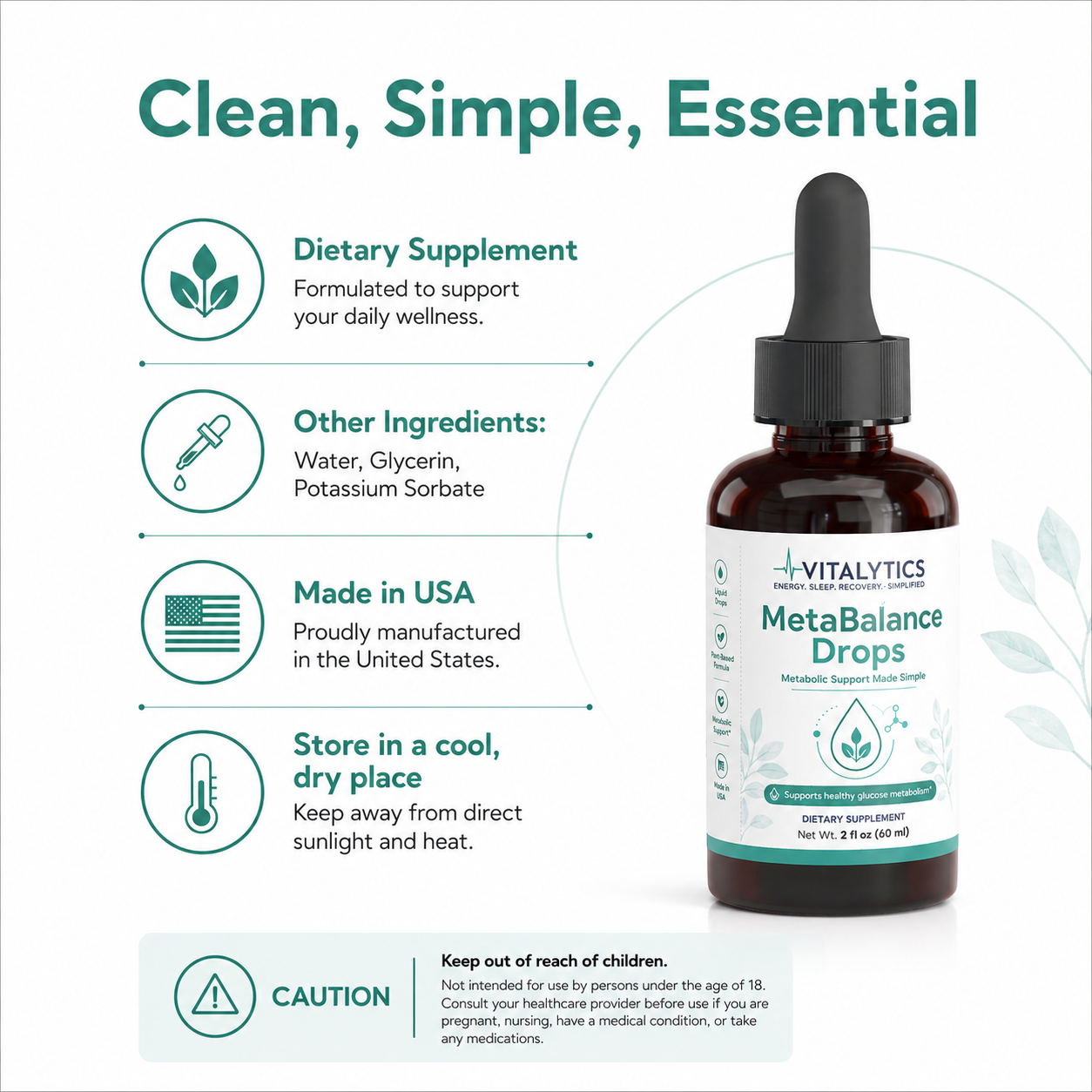 Vitalytics MetaBalance Glucose Support Drops