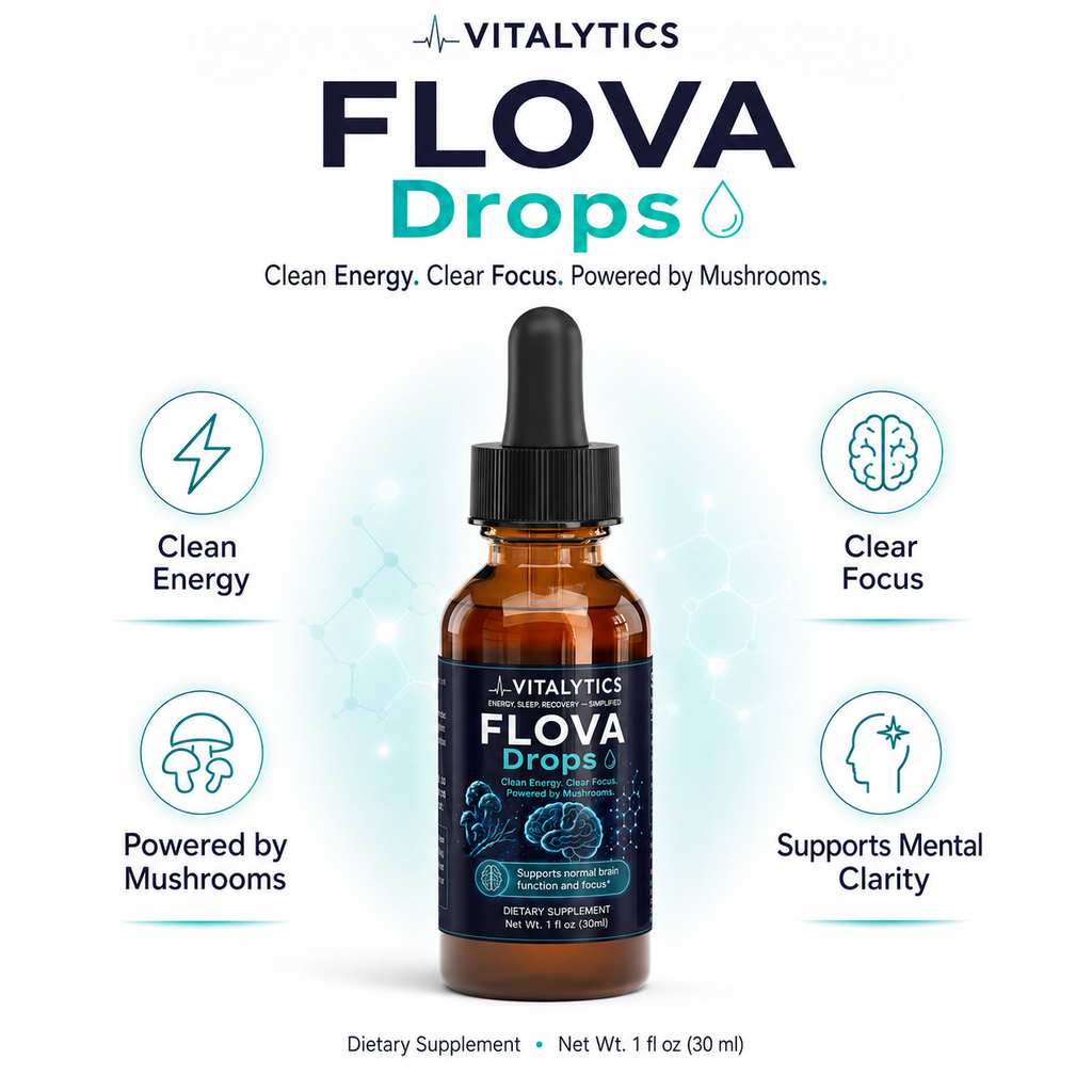 Flova Drops — Lion's Mane + Cordyceps Liquid Nootropic for Focus & Energy