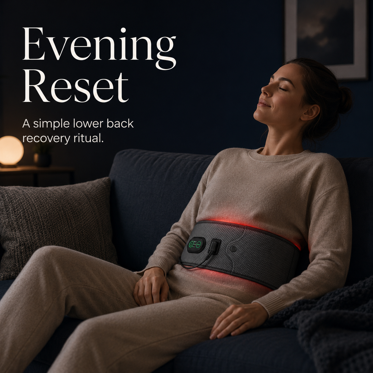 Vitalytics Restore Belt — Red Light Therapy Lower Back Recovery Belt with 660nm & 850nm Dual-Wavelength LEDs